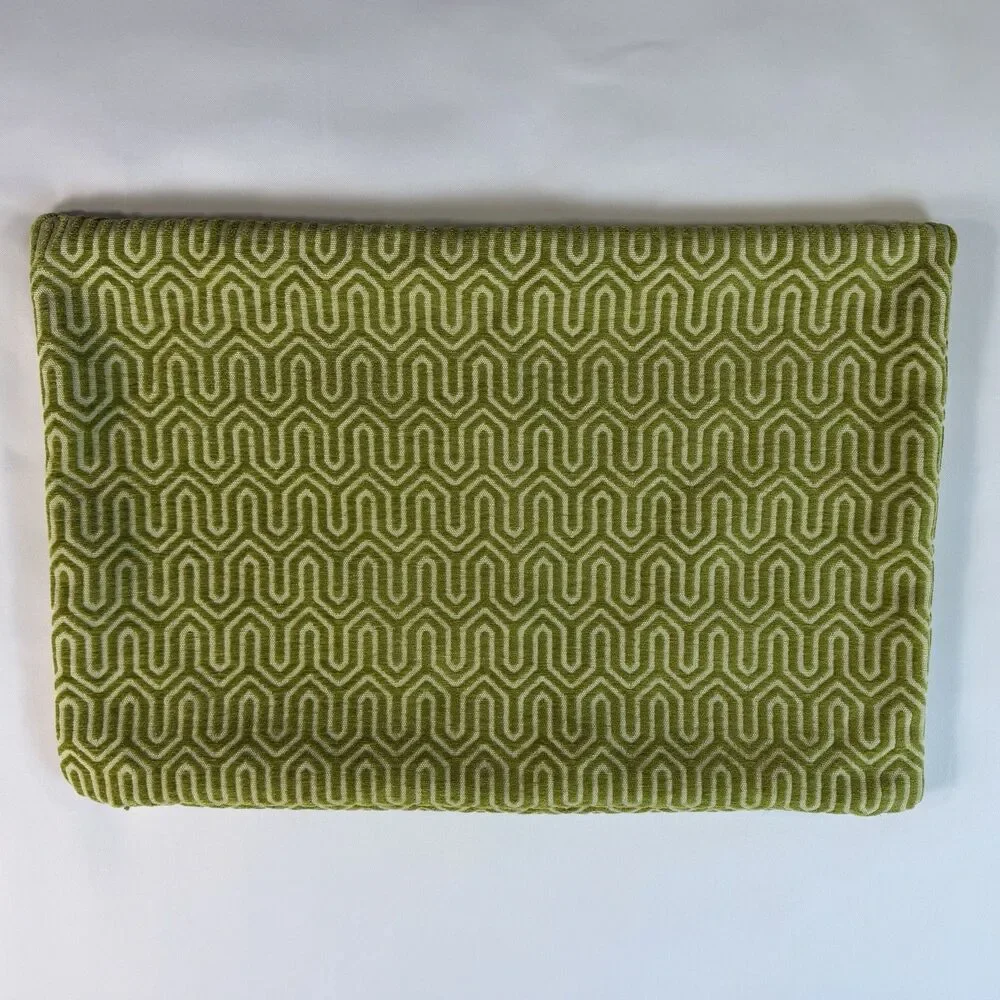 World Market Geometric Green Throw Pillow Case 14x20 Rectangle Boho Style
